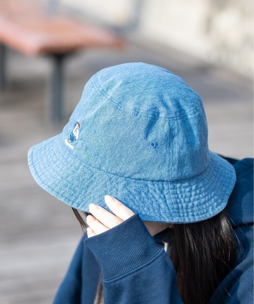 Red Cap Girl（レッドキャプガール）の「【a-r】〔Red Cap Girl/レッドキャップガール〕USED LIKE　ワンポイント刺繍バケットハット（キャップ・メンズ・ブルー/ブラック/オレンジ/ブラック系その他/ブルー系その他・FREE）」の5枚目の写真