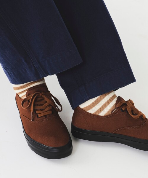 BEAMS PLUS（ビームスプラス）の「BEAMS PLUS / 2トーン ストライプ ソックス（ソックス/靴下・メンズ・カーキ/グリーン/ネイビー/オレンジ・ONE SIZE）」の6枚目の写真