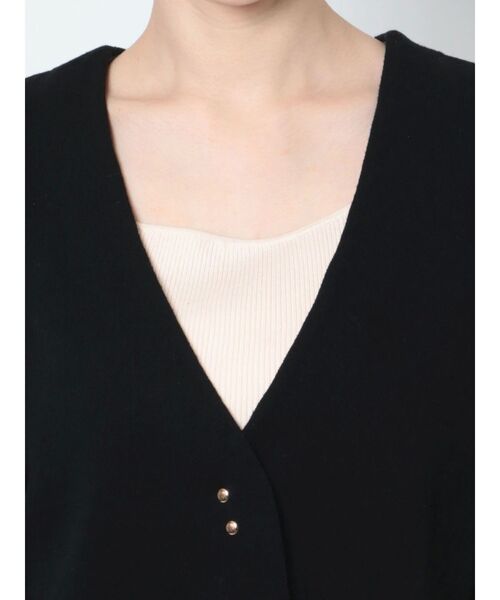 LAGUNAMOON（ラグナムーン）の「ショートフォルムニットカーディガン（カーディガン/ボレロ・レディース・アイボリー/ブラック・FREE）」の10枚目の写真