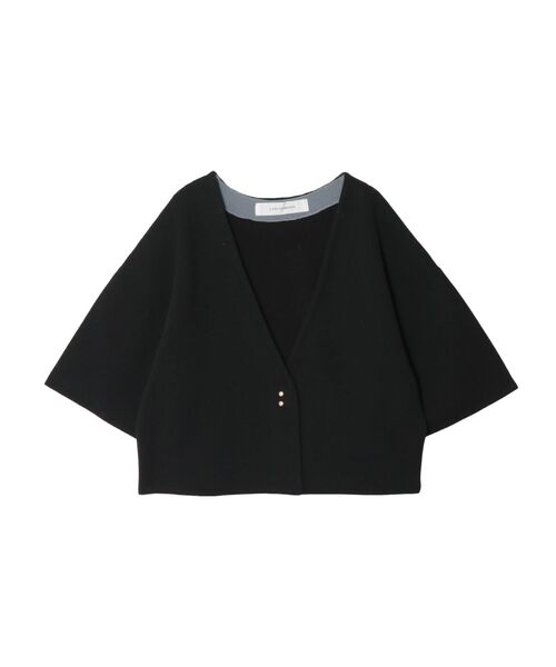 LAGUNAMOON（ラグナムーン）の「ショートフォルムニットカーディガン（カーディガン/ボレロ・レディース・アイボリー/ブラック・FREE）」の20枚目の写真