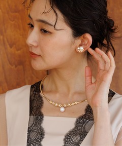 キラキラビジュー×パール　イヤリング/フォーマルイヤリング/結婚式/パーティー
