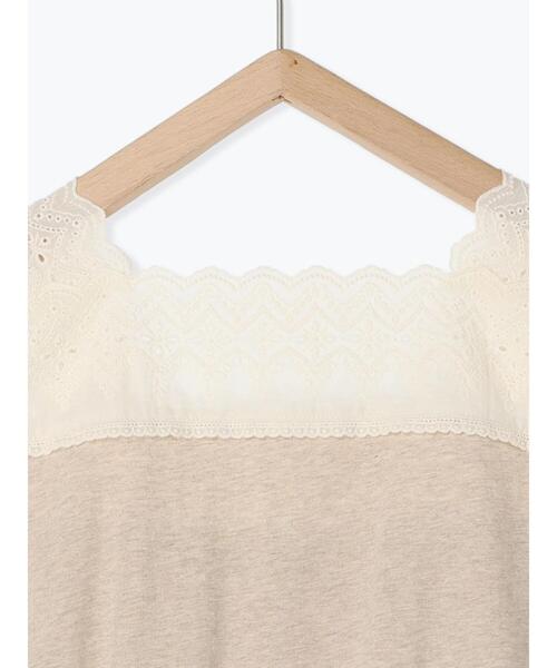 Samansa Mos2(サマンサ モスモス)の「スクエアレースノースリーブ(タンクトップ・レディース・ベージュ/ブラック/オフホワイト・フリ-)」の21枚目の写真