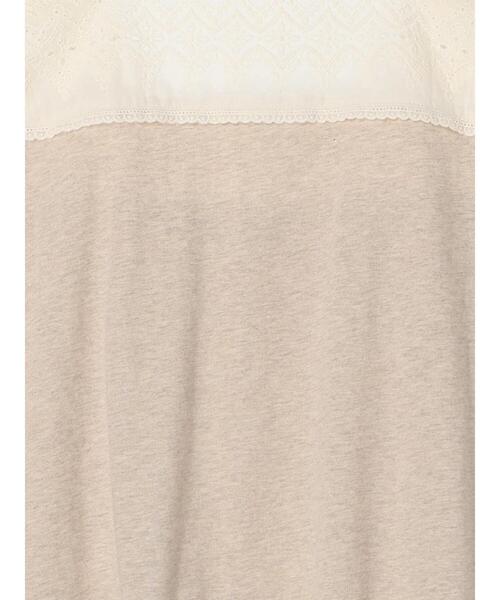 Samansa Mos2(サマンサ モスモス)の「スクエアレースノースリーブ(タンクトップ・レディース・ベージュ/ブラック/オフホワイト・フリ-)」の22枚目の写真