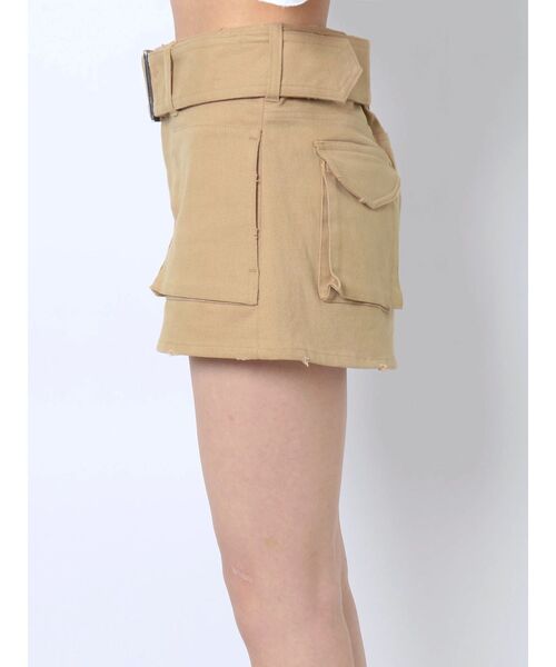 GYDA(ジェイダ)の「カーゴポケットスカートライクショートパンツ(スカート・レディース・チャコールグレー/ベージュ・FREE)」の14枚目の写真