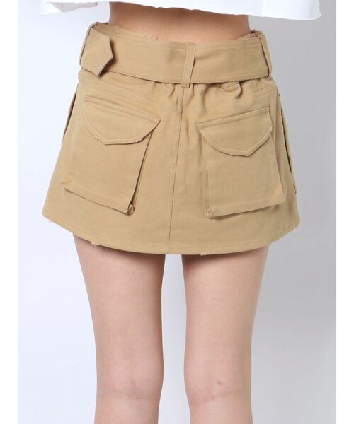 GYDA(ジェイダ)の「カーゴポケットスカートライクショートパンツ(スカート・レディース・チャコールグレー/ベージュ・FREE)」の15枚目の写真