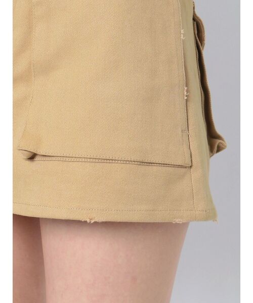 GYDA(ジェイダ)の「カーゴポケットスカートライクショートパンツ(スカート・レディース・チャコールグレー/ベージュ・FREE)」の19枚目の写真