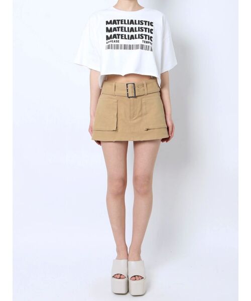 GYDA(ジェイダ)の「カーゴポケットスカートライクショートパンツ(スカート・レディース・チャコールグレー/ベージュ・FREE)」の20枚目の写真