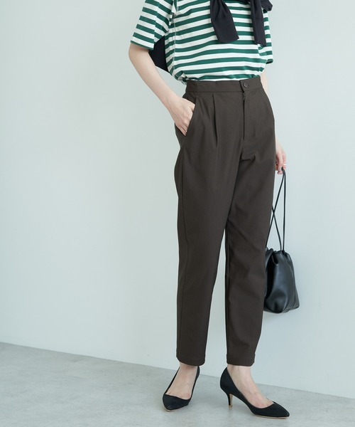 AMERICAN HOLIC(アメリカンホリック)の「美・美・COOL テーパードパンツ(その他パンツ・レディース・その他6/ブラウン/ライトグレー/ブラック/パープル・L/M/XS/S)」の4枚目の写真