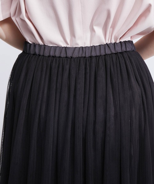 ROPE'（ロペ）の「ソフトチュールティアードスカート（スカート・レディース・ブラック・36/38/34）」の8枚目の写真