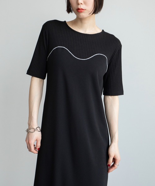 VACANCY（ヴァカンシー）の「コルセットライクドッキングワンピース（ワンピース・レディース・ブラック/ブルー/ダークブルー・FREE）」の8枚目の写真