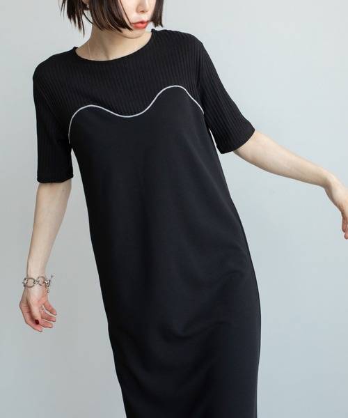 VACANCY（ヴァカンシー）の「コルセットライクドッキングワンピース（ワンピース・レディース・ブラック/ブルー/ダークブルー・FREE）」の9枚目の写真