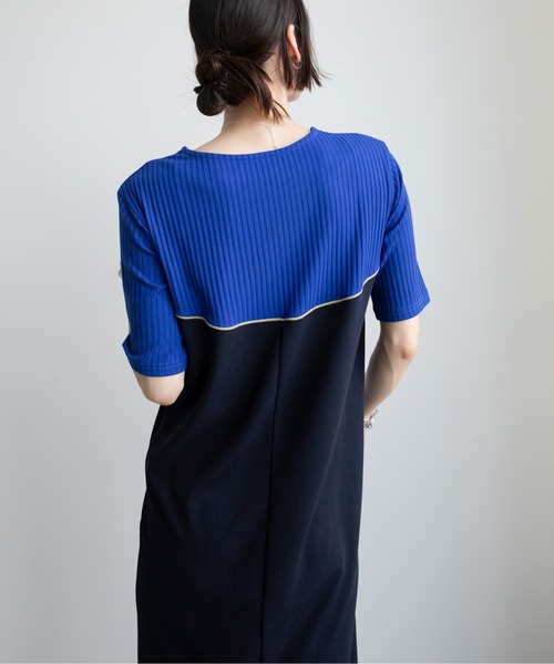 VACANCY（ヴァカンシー）の「コルセットライクドッキングワンピース（ワンピース・レディース・ブラック/ブルー/ダークブルー・FREE）」の20枚目の写真