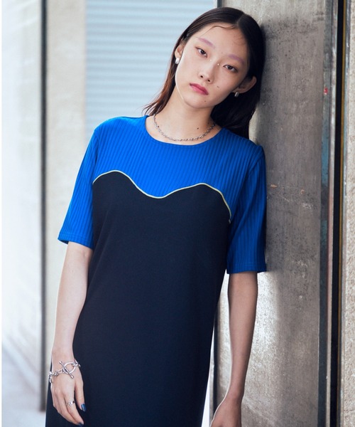 VACANCY（ヴァカンシー）の「コルセットライクドッキングワンピース（ワンピース・レディース・ブラック/ブルー/ダークブルー・FREE）」の22枚目の写真