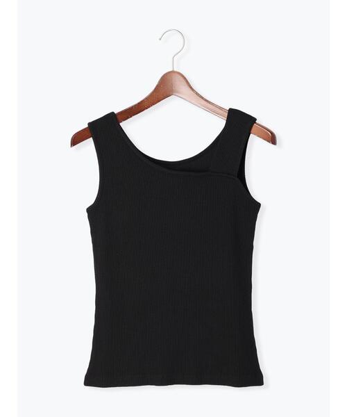 Te chichi(テチチ)の「前後2WAYアシメショルダーリブタンクトップ(タンクトップ・レディース・ブルー/オフホワイト/ベージュ/ブラック・F)」の21枚目の写真