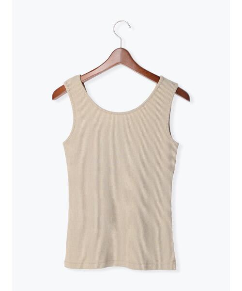 Te chichi(テチチ)の「前後2WAYアシメショルダーリブタンクトップ(タンクトップ・レディース・ブルー/オフホワイト/ベージュ/ブラック・F)」の17枚目の写真