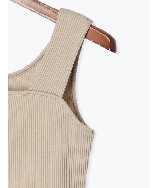 Te chichi(テチチ)の「前後2WAYアシメショルダーリブタンクトップ(タンクトップ・レディース・ブルー/オフホワイト/ベージュ/ブラック・F)」の19枚目の写真