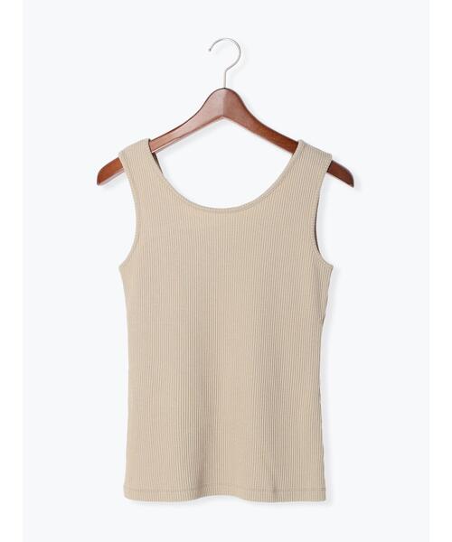 Te chichi(テチチ)の「前後2WAYアシメショルダーリブタンクトップ(タンクトップ・レディース・ブルー/オフホワイト/ベージュ/ブラック・F)」の22枚目の写真