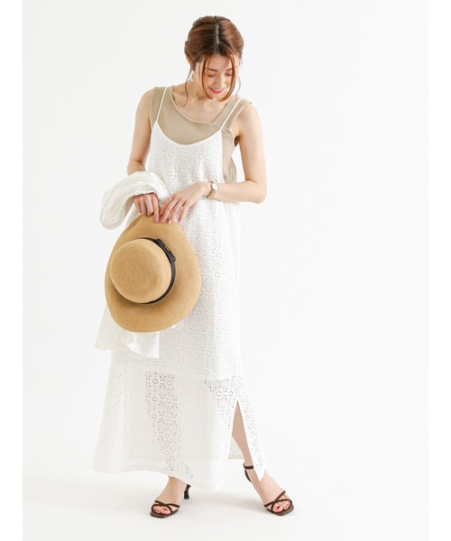 Te chichi(テチチ)の「前後2WAYアシメショルダーリブタンクトップ(タンクトップ・レディース・ブルー/オフホワイト/ベージュ/ブラック・F)」の5枚目の写真