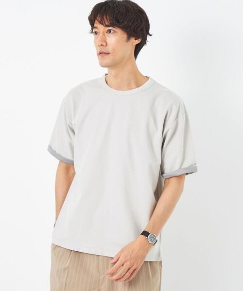 green label relaxing（グリーンレーベルリラクシング）の「ツイルリバー クルーネック Tシャツ（Tシャツ/カットソー・メンズ・ライトグレー/ベージュ/ネイビー・S/M/L/XL）」の2枚目の写真