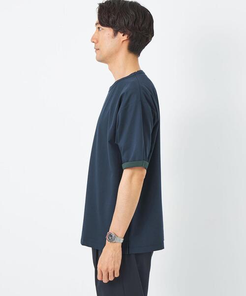 green label relaxing（グリーンレーベルリラクシング）の「ツイルリバー クルーネック Tシャツ（Tシャツ/カットソー・メンズ・ライトグレー/ベージュ/ネイビー・S/M/L/XL）」の9枚目の写真