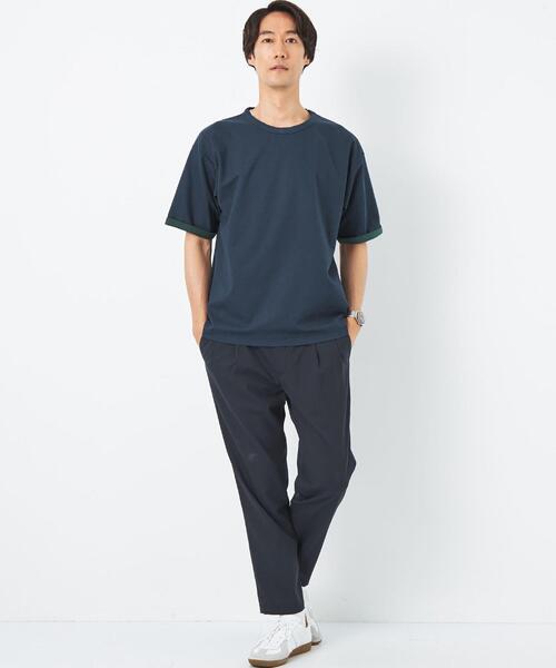 green label relaxing（グリーンレーベルリラクシング）の「ツイルリバー クルーネック Tシャツ（Tシャツ/カットソー・メンズ・ライトグレー/ベージュ/ネイビー・S/M/L/XL）」の11枚目の写真