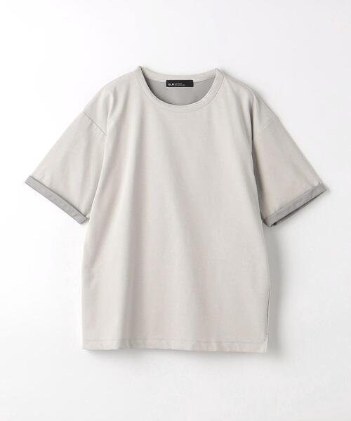 green label relaxing（グリーンレーベルリラクシング）の「ツイルリバー クルーネック Tシャツ（Tシャツ/カットソー・メンズ・ライトグレー/ベージュ/ネイビー・S/M/L/XL）」の5枚目の写真