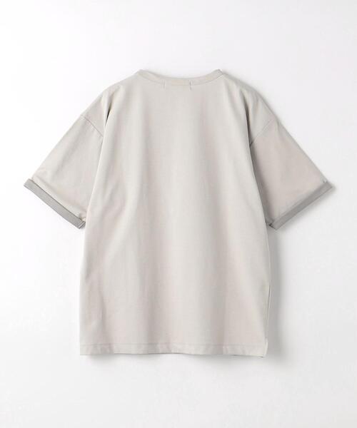 green label relaxing（グリーンレーベルリラクシング）の「ツイルリバー クルーネック Tシャツ（Tシャツ/カットソー・メンズ・ライトグレー/ベージュ/ネイビー・S/M/L/XL）」の6枚目の写真