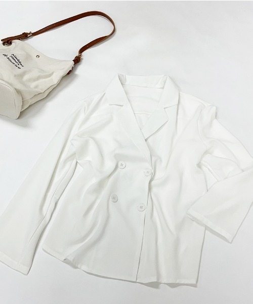 ElegChic ジャケット テーラードジャケット ビッグシルエット