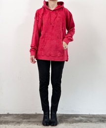 COMMON WARE（コモンウェアー）の「COMMONWARE:裏毛硫化染め ダメージスウェットパーカ（パーカー）」