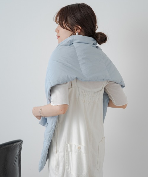 PUAL CE CIN（ピュアルセシン）の「【2023AW】ダウンストール（ストール/ショール・レディース・アイボリー/サックスブルー/ブラック・FREE）」の20枚目の写真