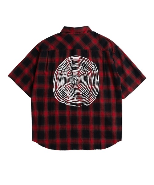 ブラウス シャツ OVER CHECK SHIRT レディース メンズ AsheKsha ブラウス シャツ チェック柄オーバーサイズシャツ