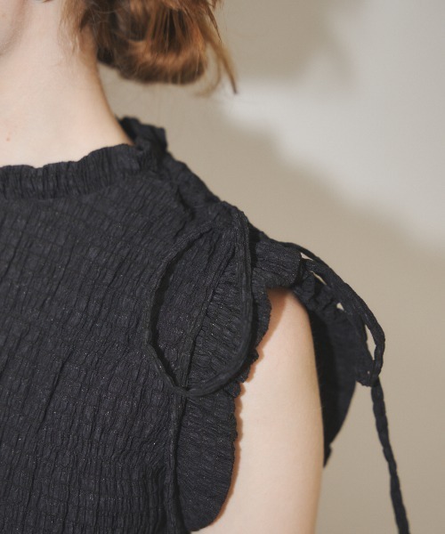 MIRO AMURETTE（ミロアミュレット）の「shirring gather blouse/シャーリングトップス（シャツ/ブラウス・レディース・ホワイト/ブラック・FREE）」の11枚目の写真