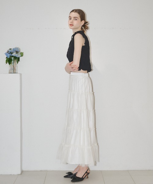 MIRO AMURETTE（ミロアミュレット）の「shirring gather blouse/シャーリングトップス（シャツ/ブラウス・レディース・ホワイト/ブラック・FREE）」の19枚目の写真