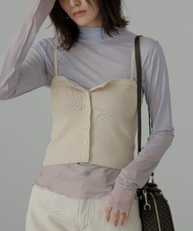 FREE'S MART | ◆柄ハイネックシアーカットソー(Tシャツ/カットソー)