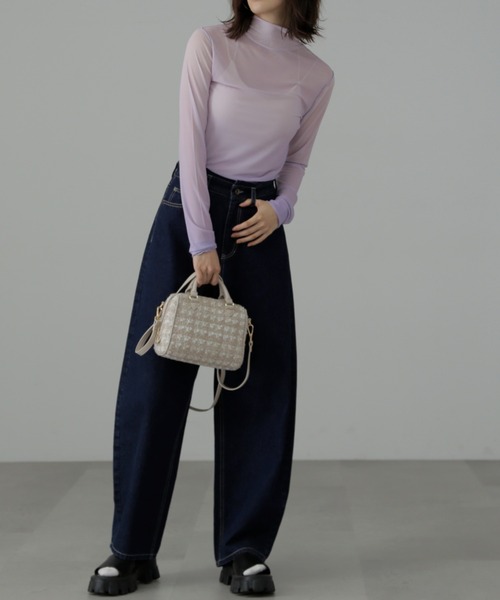 FREE'S MART（フリーズマート）の「◆柄ハイネックシアーカットソー（Tシャツ/カットソー・レディース・ブルー系その他/ピンク/ブルー・FREE）」の12枚目の写真