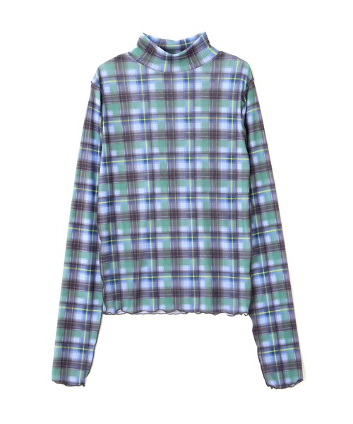 FREE'S MART（フリーズマート）の「◆柄ハイネックシアーカットソー（Tシャツ/カットソー・レディース・ブルー系その他/ピンク/ブルー・FREE）」の4枚目の写真