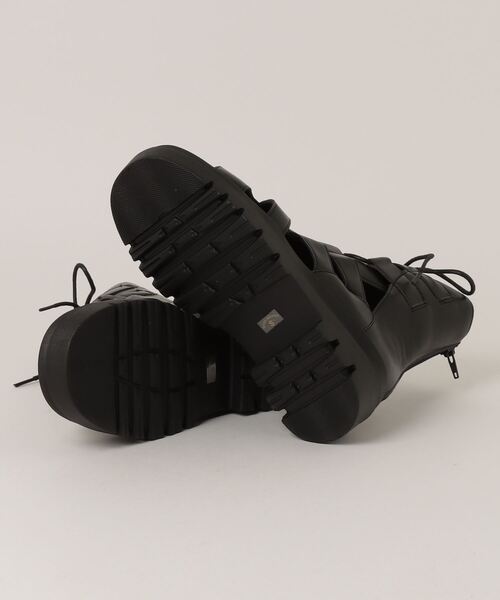 LOVEHUNTER（ラブハンター）の「+5cm 軽量厚底 バックジップ グラディエーター レースアップ ブーツサンダル（サンダル・レディース・ブラック/アイボリー・S/M/3L/L/LL）」の10枚目の写真