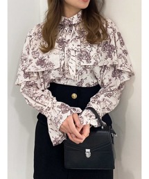 dazzlin | グロッシーケープフリルタイブラウス(シャツ/ブラウス)