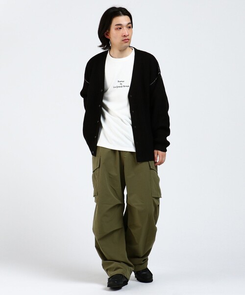 BEAMS HEART（ビームスハート）の「BEAMS HEART / 裏毛 ダンボール ロングスリーブ Tシャツ（Tシャツ/カットソー・メンズ・グレー/ブラウン系その他2/ホワイト・MEDIUM/LARGE/SMALL）」の10枚目の写真