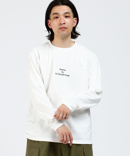 BEAMS HEART（ビームスハート）の「BEAMS HEART / 裏毛 ダンボール ロングスリーブ Tシャツ（Tシャツ/カットソー・メンズ・グレー/ブラウン系その他2/ホワイト・MEDIUM/LARGE/SMALL）」の11枚目の写真