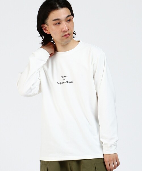 BEAMS HEART（ビームスハート）の「BEAMS HEART / 裏毛 ダンボール ロングスリーブ Tシャツ（Tシャツ/カットソー・メンズ・グレー/ブラウン系その他2/ホワイト・MEDIUM/LARGE/SMALL）」の12枚目の写真