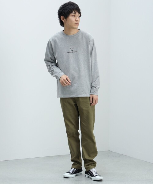 BEAMS HEART（ビームスハート）の「BEAMS HEART / 裏毛 ダンボール ロングスリーブ Tシャツ（Tシャツ/カットソー・メンズ・グレー/ブラウン系その他2/ホワイト・MEDIUM/LARGE/SMALL）」の15枚目の写真