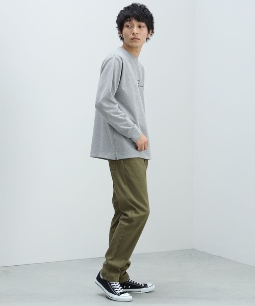 BEAMS HEART（ビームスハート）の「BEAMS HEART / 裏毛 ダンボール ロングスリーブ Tシャツ（Tシャツ/カットソー・メンズ・グレー/ブラウン系その他2/ホワイト・MEDIUM/LARGE/SMALL）」の16枚目の写真