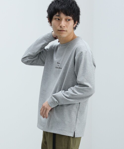 BEAMS HEART（ビームスハート）の「BEAMS HEART / 裏毛 ダンボール ロングスリーブ Tシャツ（Tシャツ/カットソー・メンズ・グレー/ブラウン系その他2/ホワイト・MEDIUM/LARGE/SMALL）」の17枚目の写真
