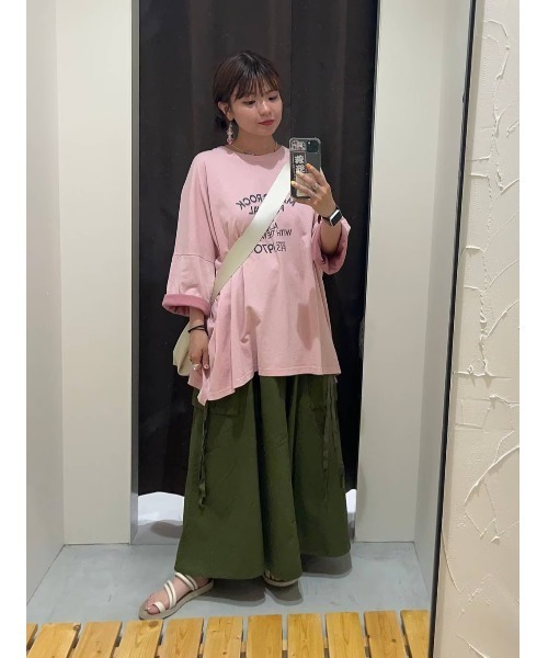 niko and...（ニコアンド）の「ストリングカーゴフレアスカート（スカート・レディース・アイボリー/チャコール/カーキ・LARGE/MEDIUM）」の21枚目の写真