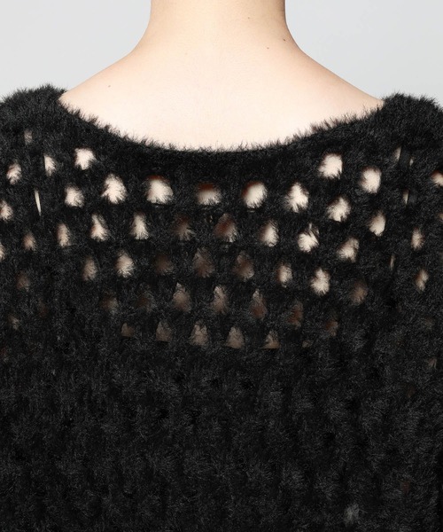 PAGEBOY（ページボーイ）の「BIGメッシュプルオーバー（ニット/セーター・レディース・グリーン/ブラック/オフホワイト・FREE）」の16枚目の写真