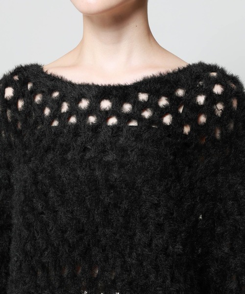 PAGEBOY（ページボーイ）の「BIGメッシュプルオーバー（ニット/セーター・レディース・グリーン/ブラック/オフホワイト・FREE）」の17枚目の写真