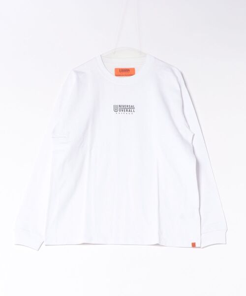 UNIVERSAL OVERALL(ユニバーサルオーバーオール)の「"UNIVERSAL OVERALL"LOGO LONG SLEEVE(Tシャツ/カットソー・レディース・ブラック/ホワイト/ダークグリーン・LARGE/MEDIUM)」の1枚目の写真