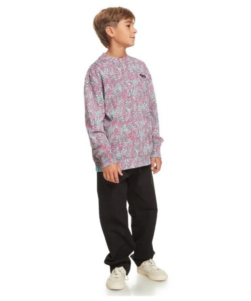 Quiksilver(クイックシルバー)の「RADICAL TIMES CREW Y/クイックシルバーキッズ袖切り替えバックプリントプルオーバースウェット(スウェット・キッズ・ブラック/バーガンディー・150/130/160/140)」の10枚目の写真