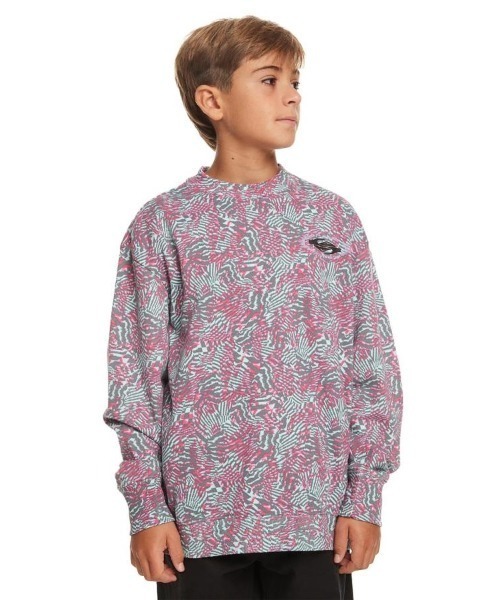 Quiksilver(クイックシルバー)の「RADICAL TIMES CREW Y/クイックシルバーキッズ袖切り替えバックプリントプルオーバースウェット(スウェット・キッズ・ブラック/バーガンディー・150/130/160/140)」の8枚目の写真